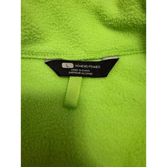 Fleece Softshell Jacket Neon Green and Gray Womens’s Large - Picture 10 of 10